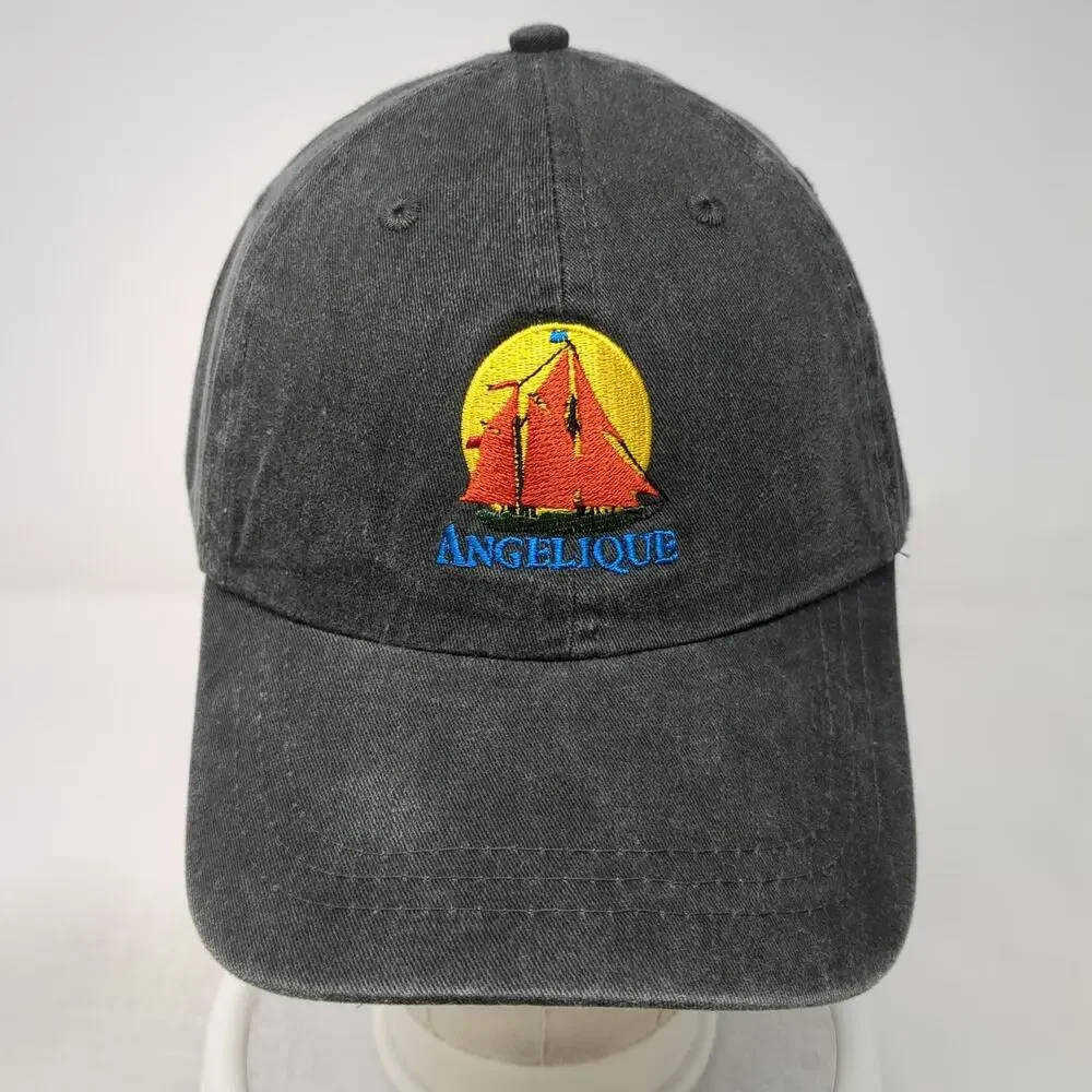 Fahrenheit Baseball Cap Gray One Size Angelique Schooner Leather Slideback Hat
